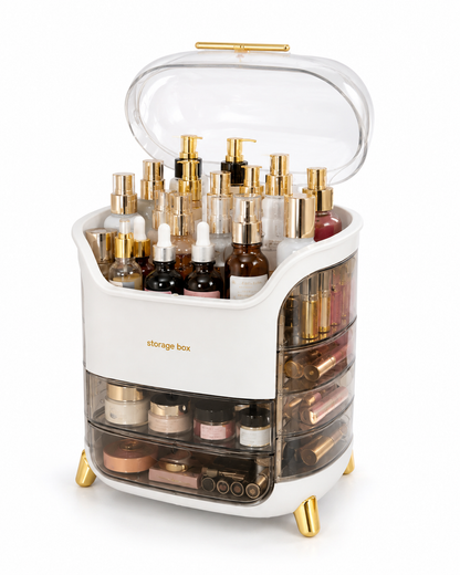 Organizador de Maquillaje Premium Antipolvo con Gran Capacidad
