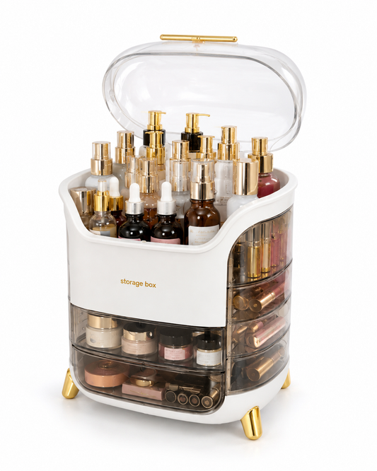 Organizador de Maquillaje Premium Antipolvo con Gran Capacidad